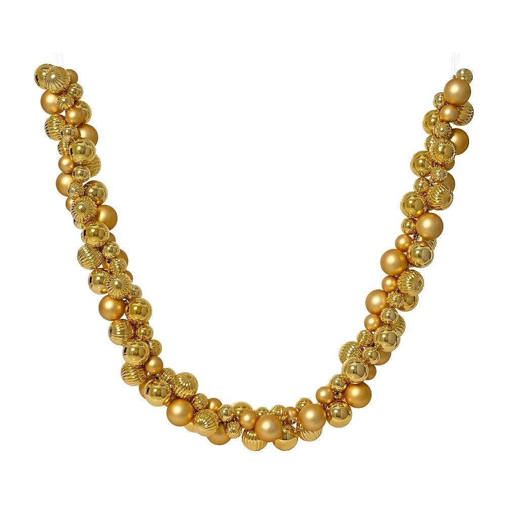 Light Gold Shatterproof Bauble Garland - 180cm