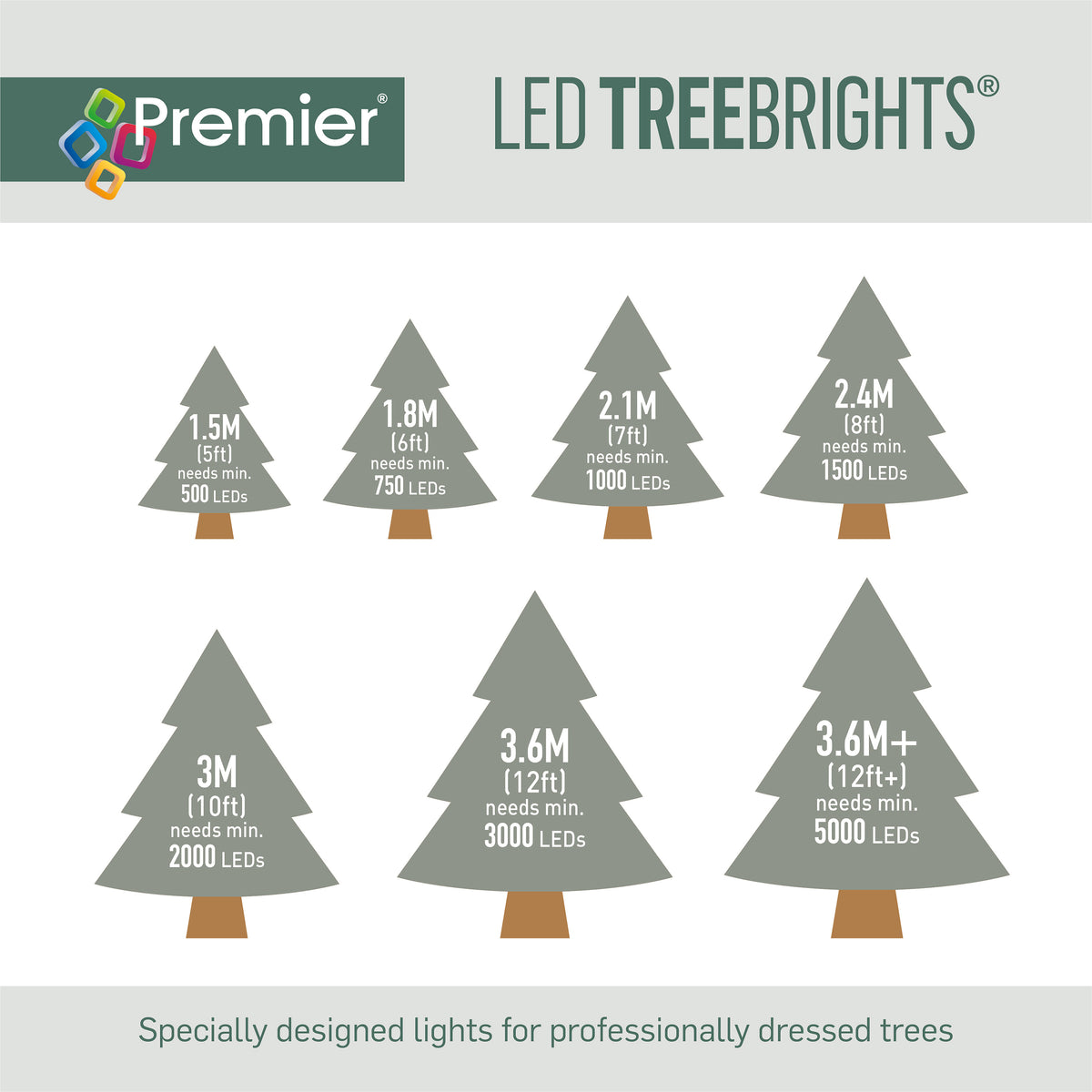 1000 LED Treebright Light Warm White