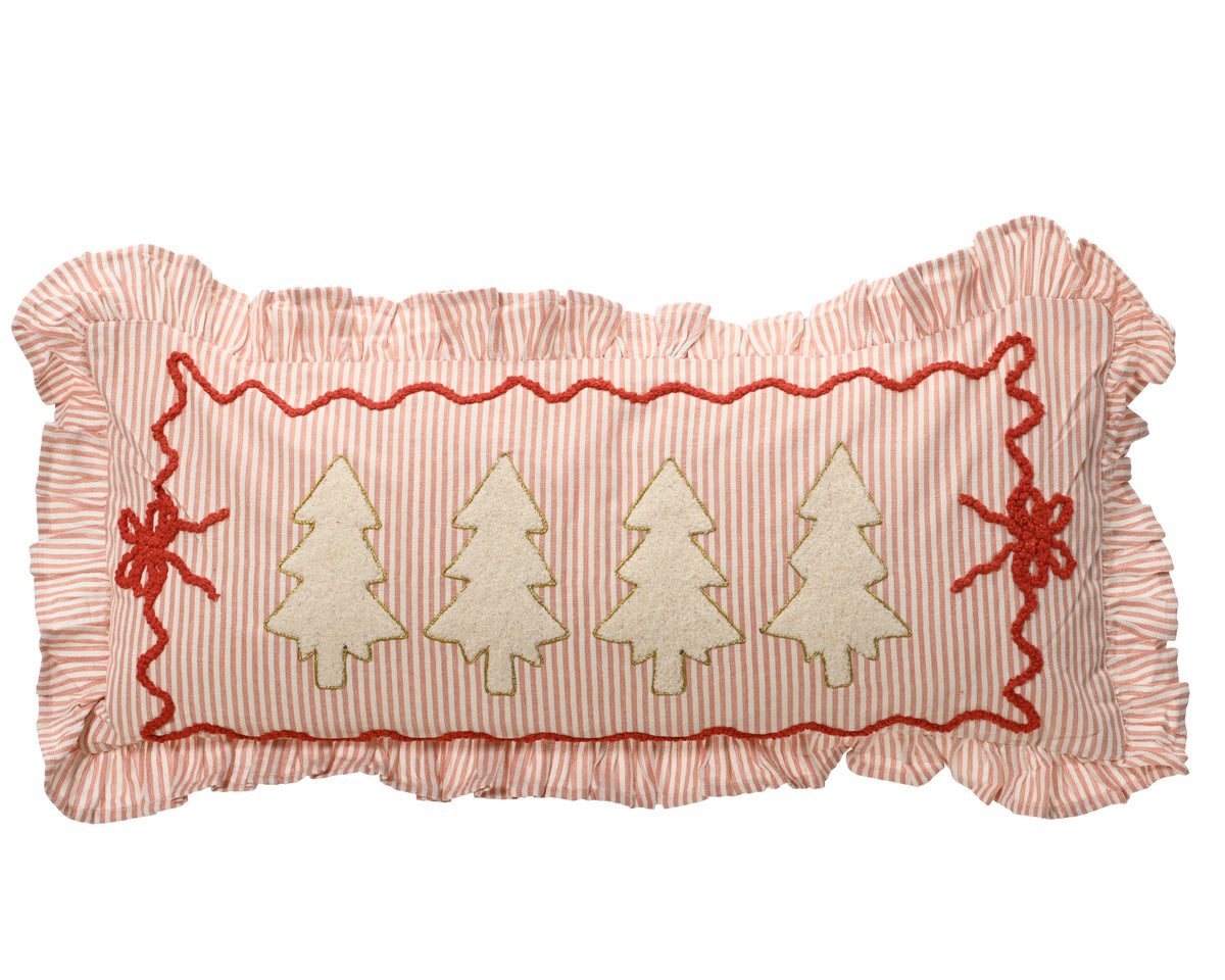 Embroidery Ruffle Cushion