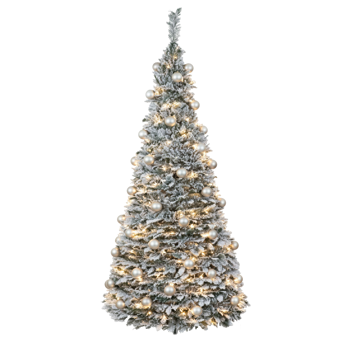 Holly Flock Pop-Up Pre-Lit Tree 6ft