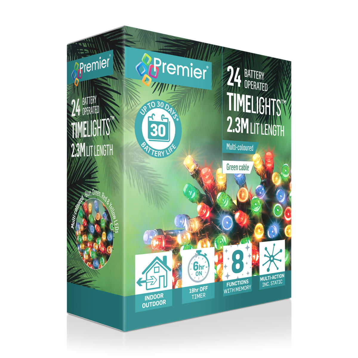 Premier 24 LED Timelights - Multi Coloured