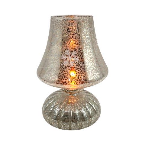 LED Antique Glass Lamp 14 x 20cm