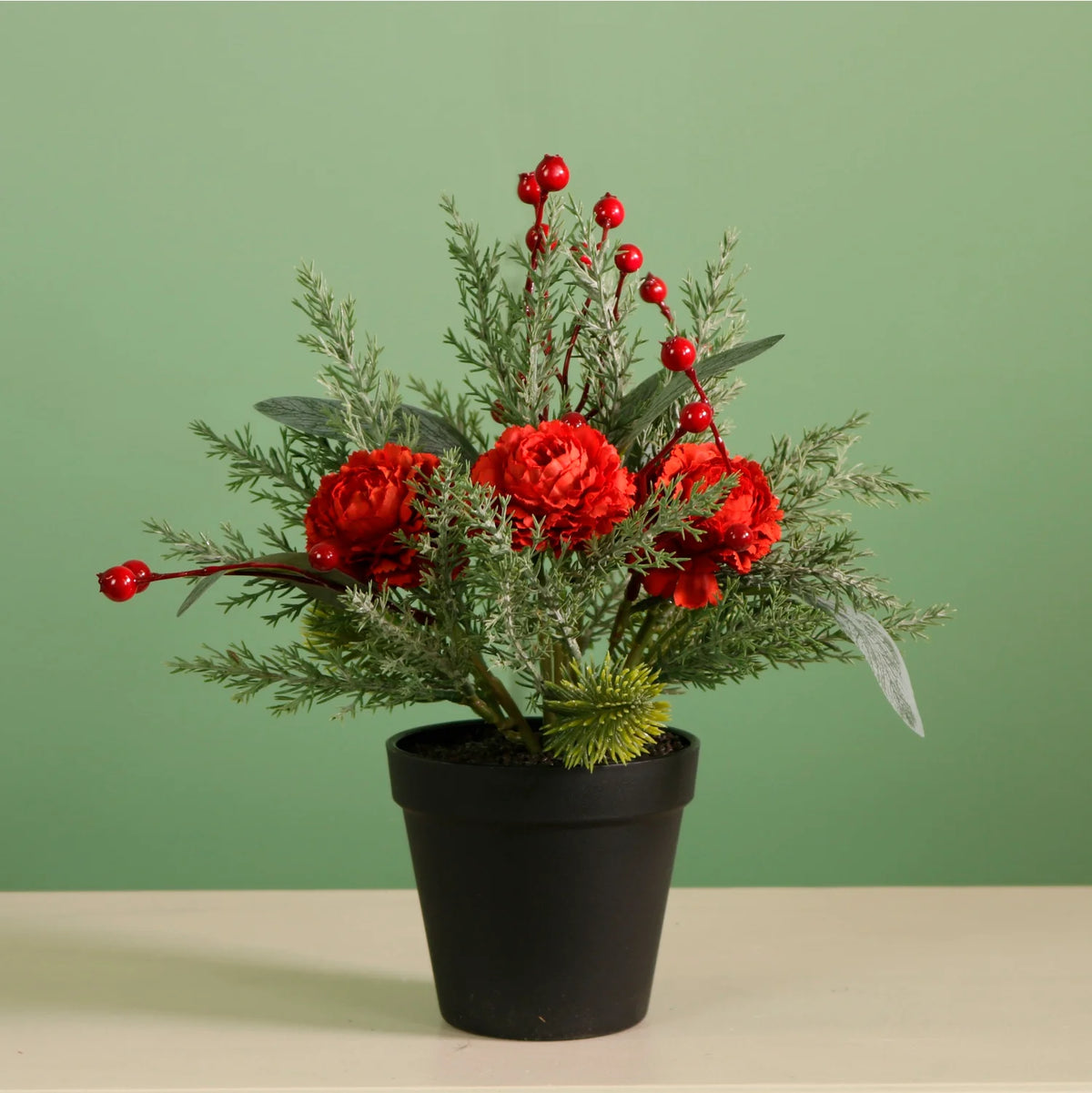 Xmas Potted Arr No.8 - Red