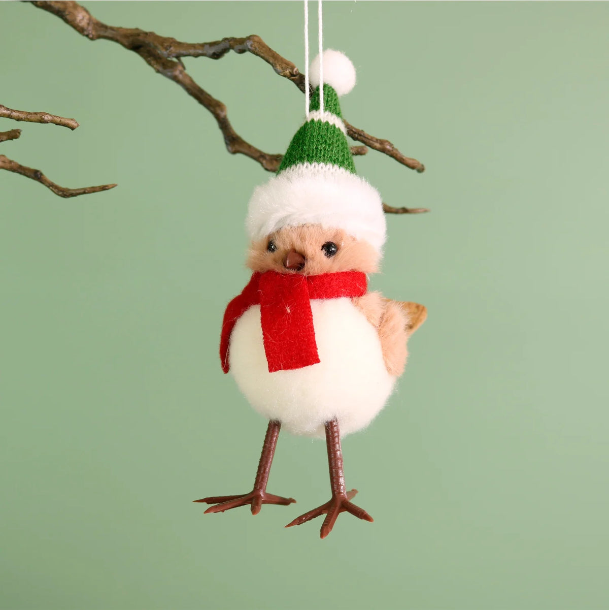 Festive Hanging Wrens - Ruffles & Rosie