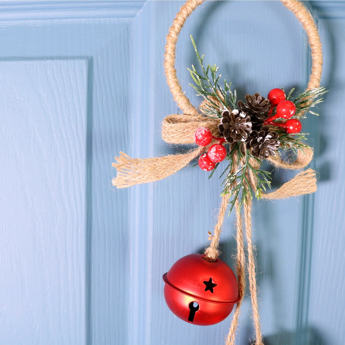 Festive Sleigh Bell Hoop Red