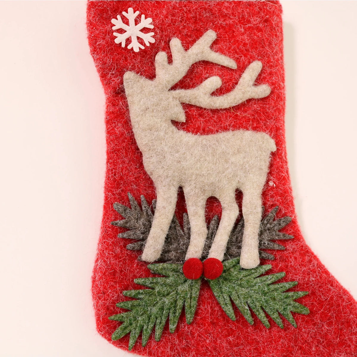 Festive Reindeer Stockings Set of 3