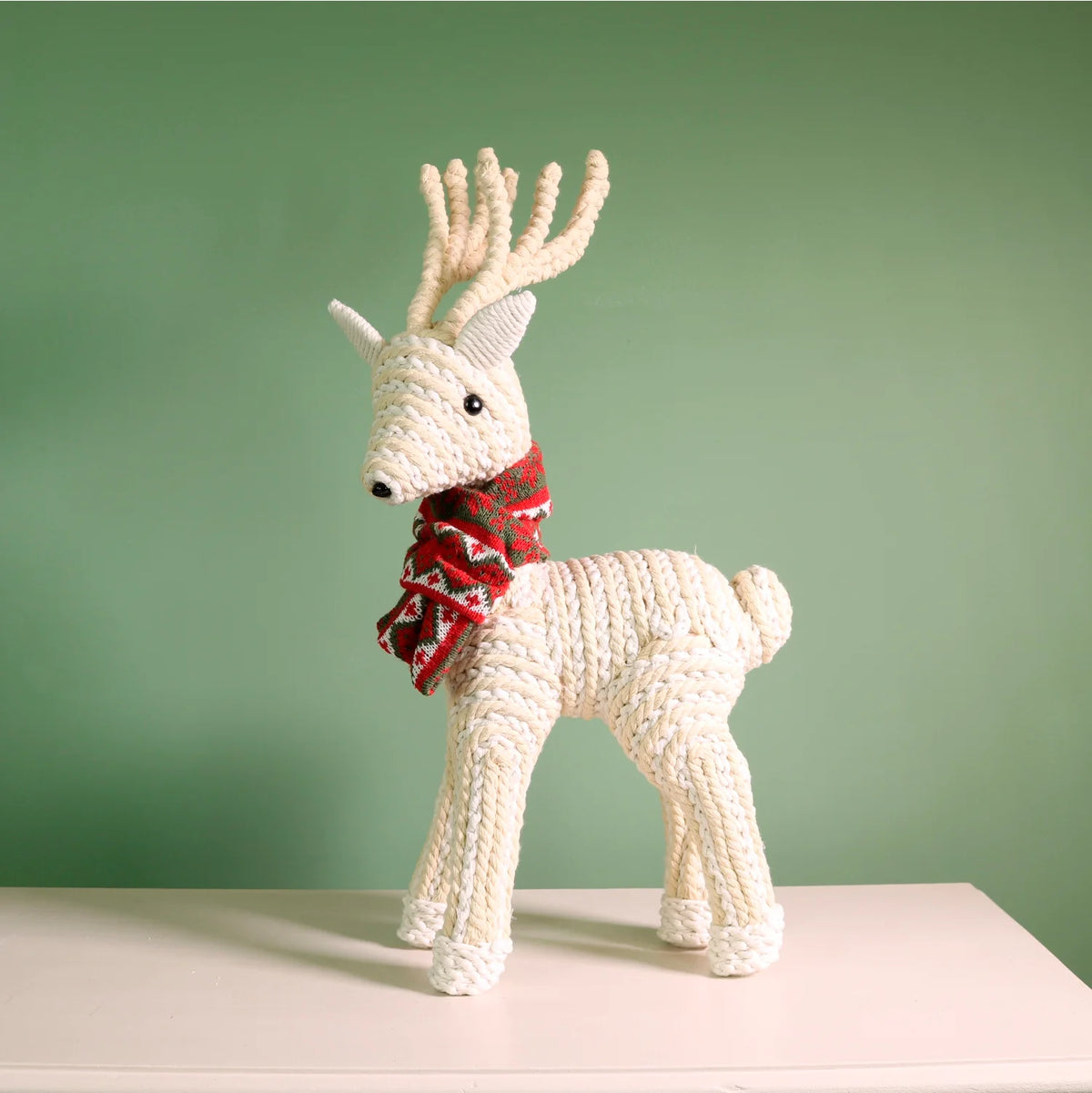 Festive Two Tone Woven Cupod Reindeer