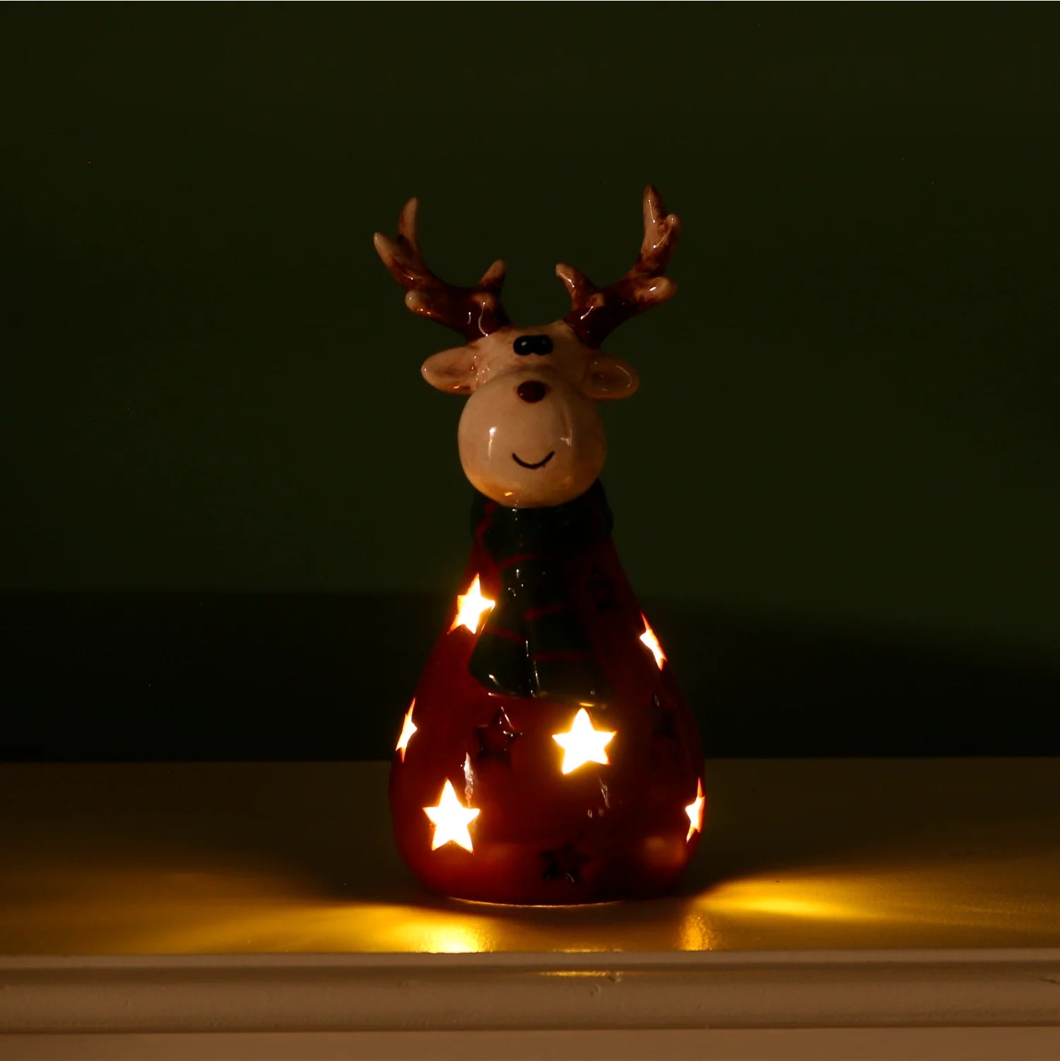 Cocoa Hooves Cermaic Light up Reindeer