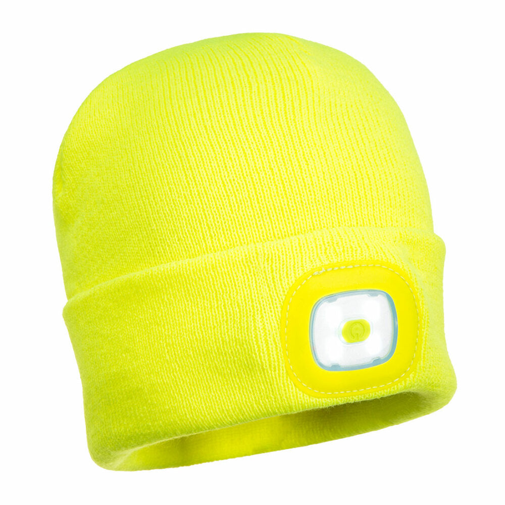 Portwest - Beanie USB Rechargeable LED Head Light - Yellow