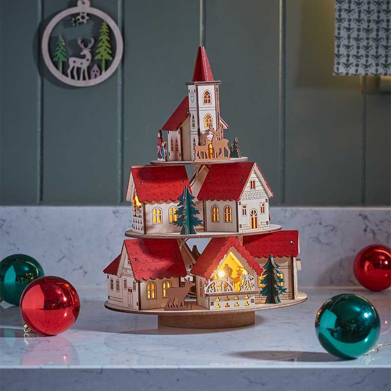InLit Rotating Winter Village