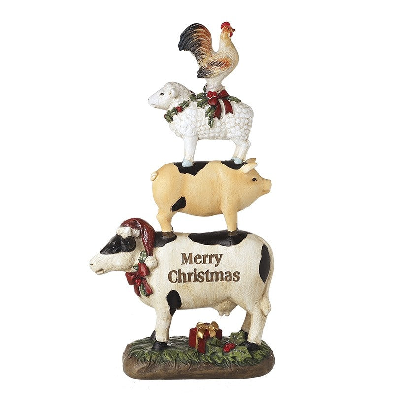 Merry Christmas Farm Animals Stack