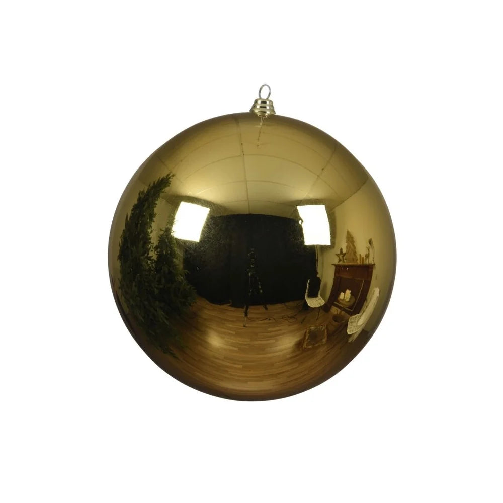 Light Gold Extra Large Shiny Bauble - 25cm