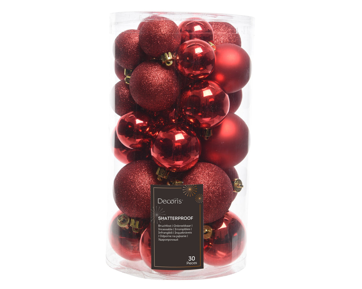 Red Baubles 30pk