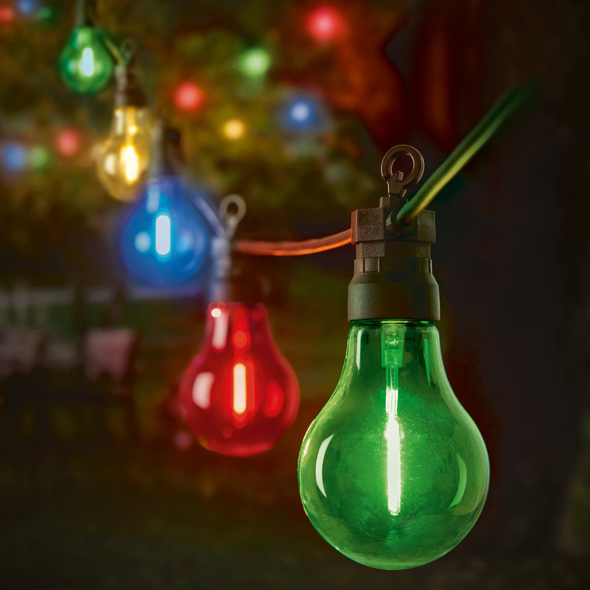 Premier 10 Outdoor Connectable Festoon Party Lights - MULTI-COLOURED