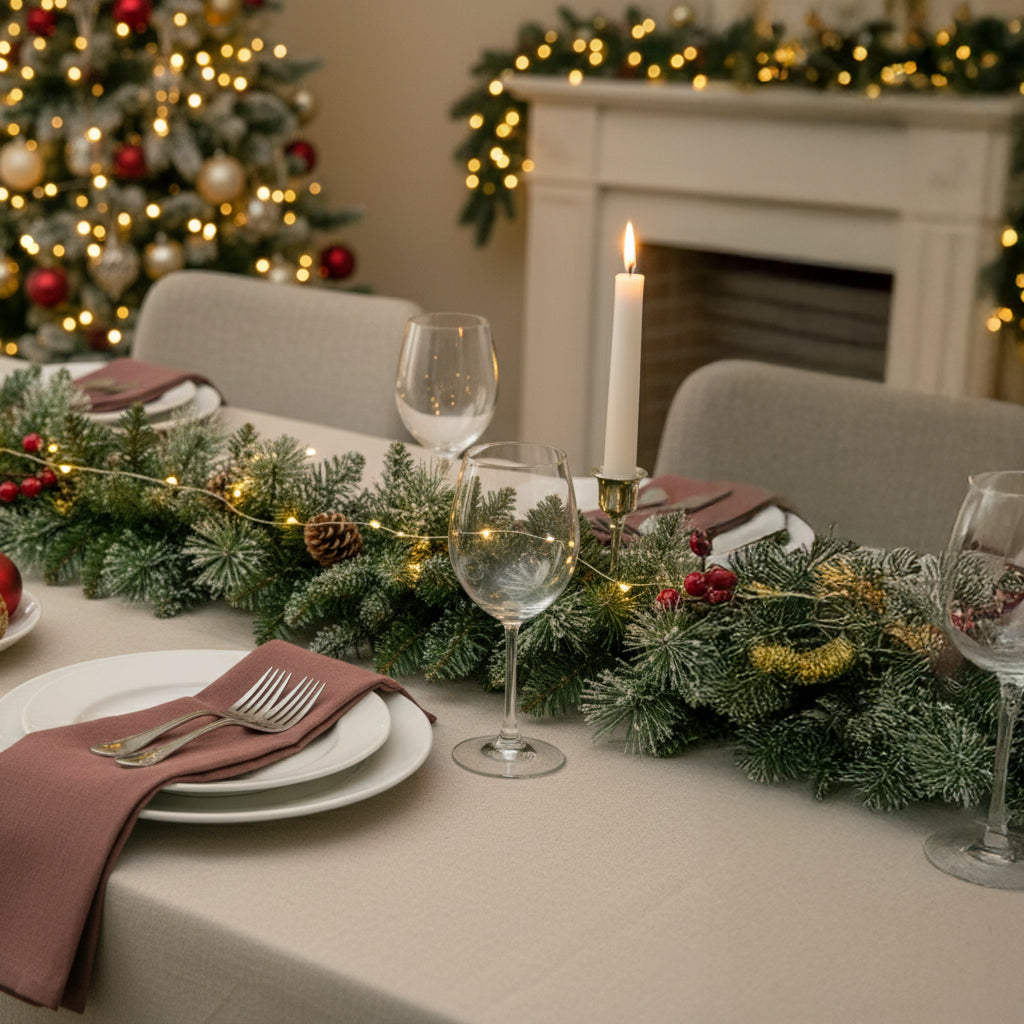 Everlands Frosted Windham Soruce Garland 9FT