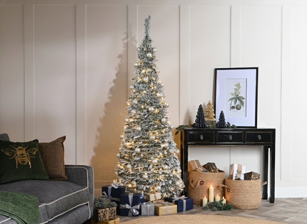 Holly Flock Pop-Up Pre-Lit Tree 6ft