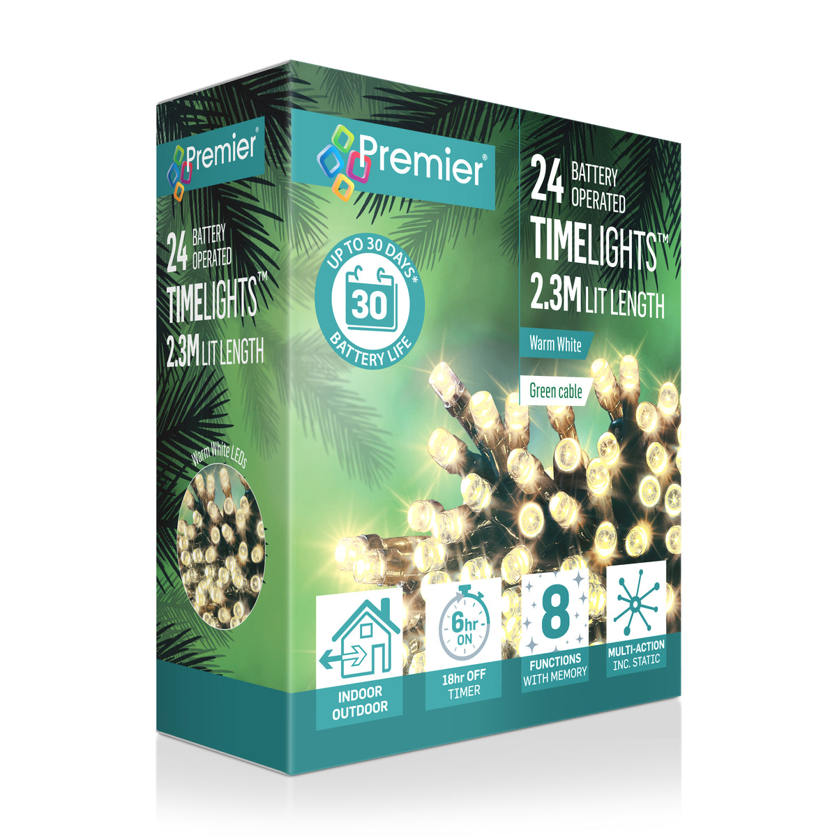 Premier 24 LED TIimelights- Warm White