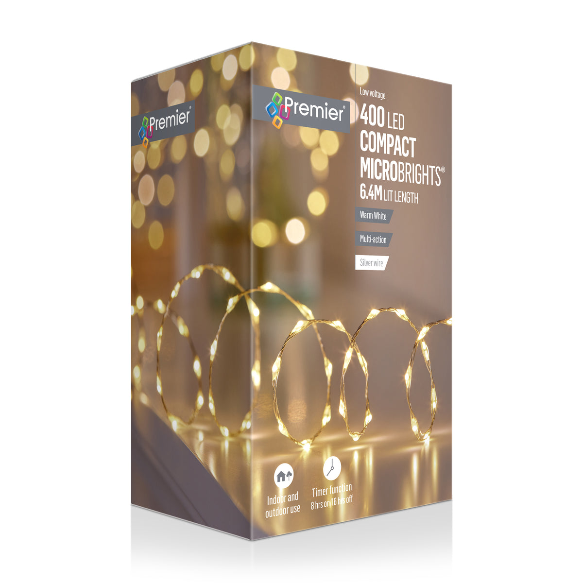 Premier 400 LED LV Multi-Action Compact Microbrights With Timer -Warm White