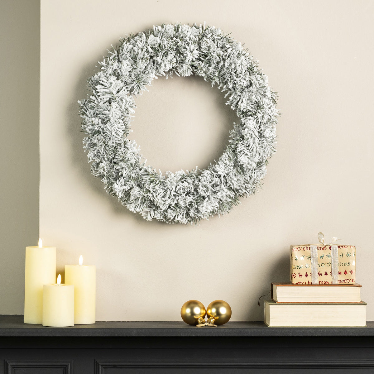Imperial Snowy Wreath - 60CM