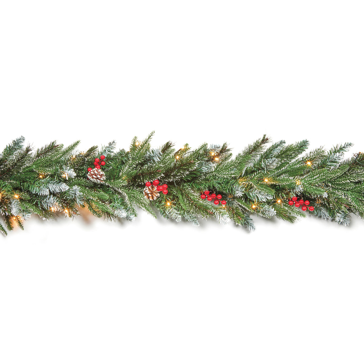 Pre-Lit New Jersey Garland with White LED - 1.8M