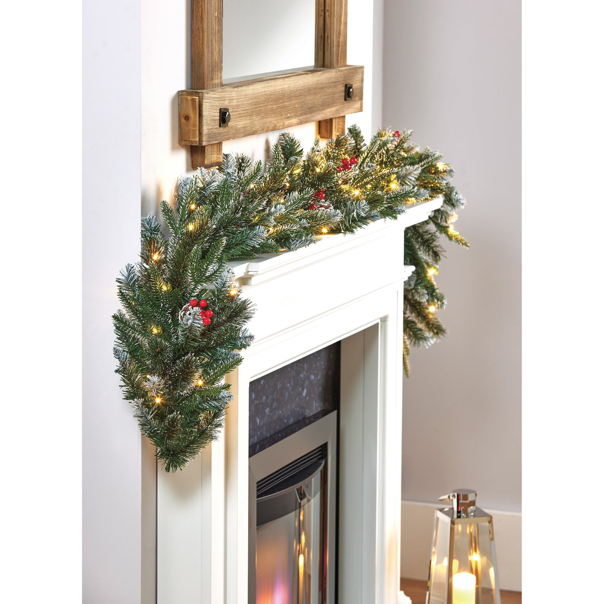 Pre-Lit New Jersey Garland with White LED - 1.8M