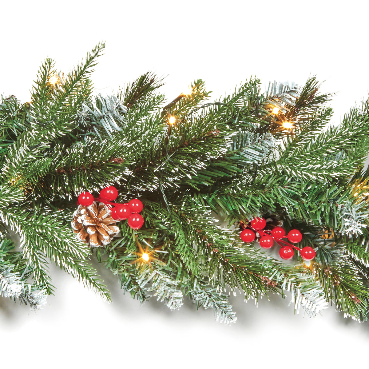Pre-Lit New Jersey Garland with White LED - 1.8M