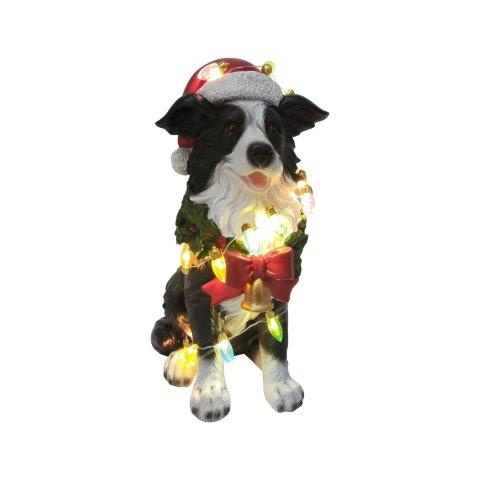 LED Xmas Collie 10 x 24cm