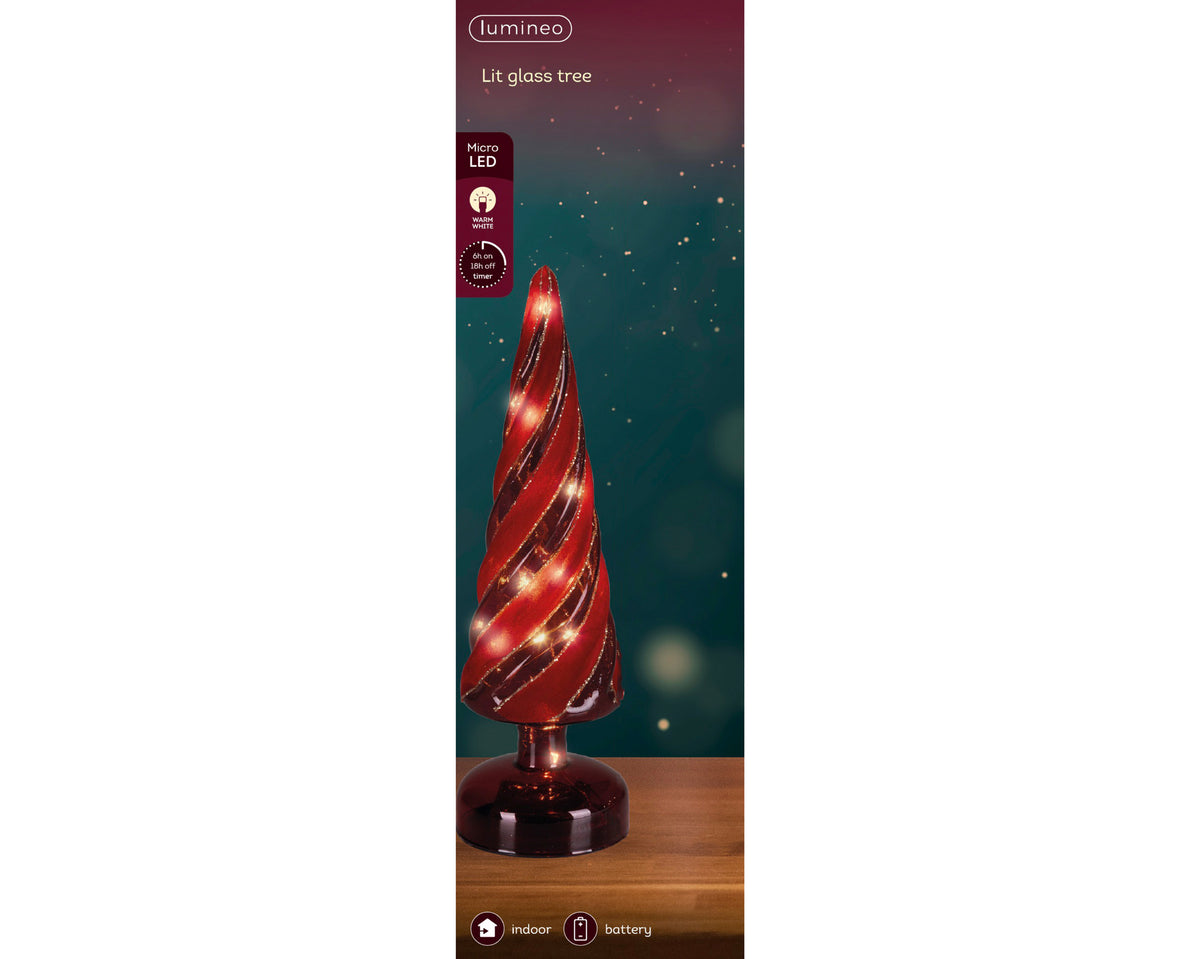 Micro LED Red Christmas Tree