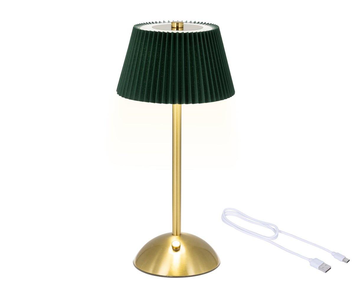LED Rechargeable Green Table Lamp  Indoor