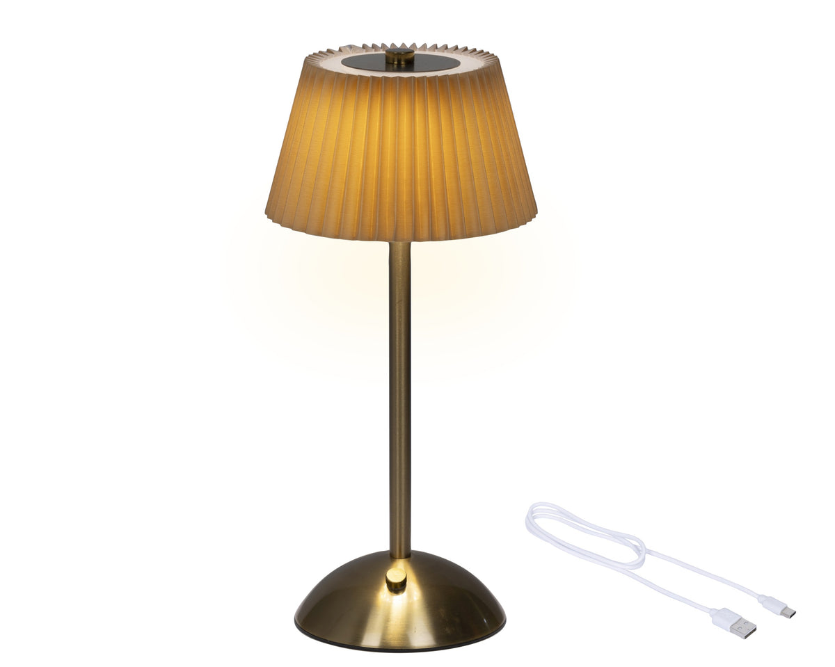 LED Rechargeable Gold  Table Lamp  Indoor