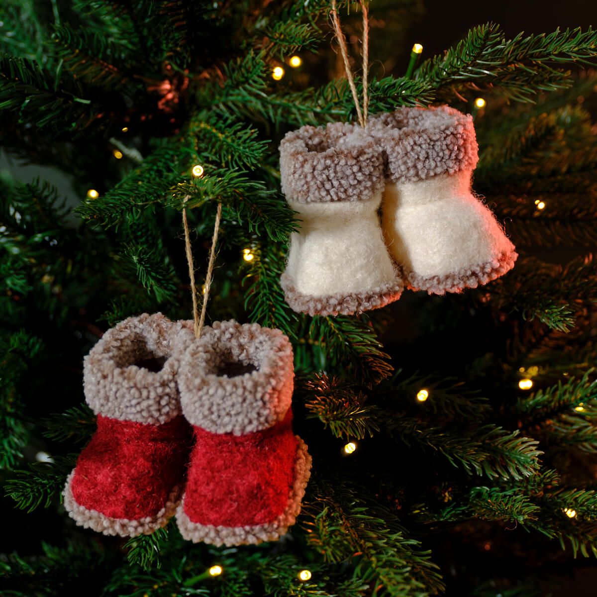 Christmas Santa Boots Tree Decoration