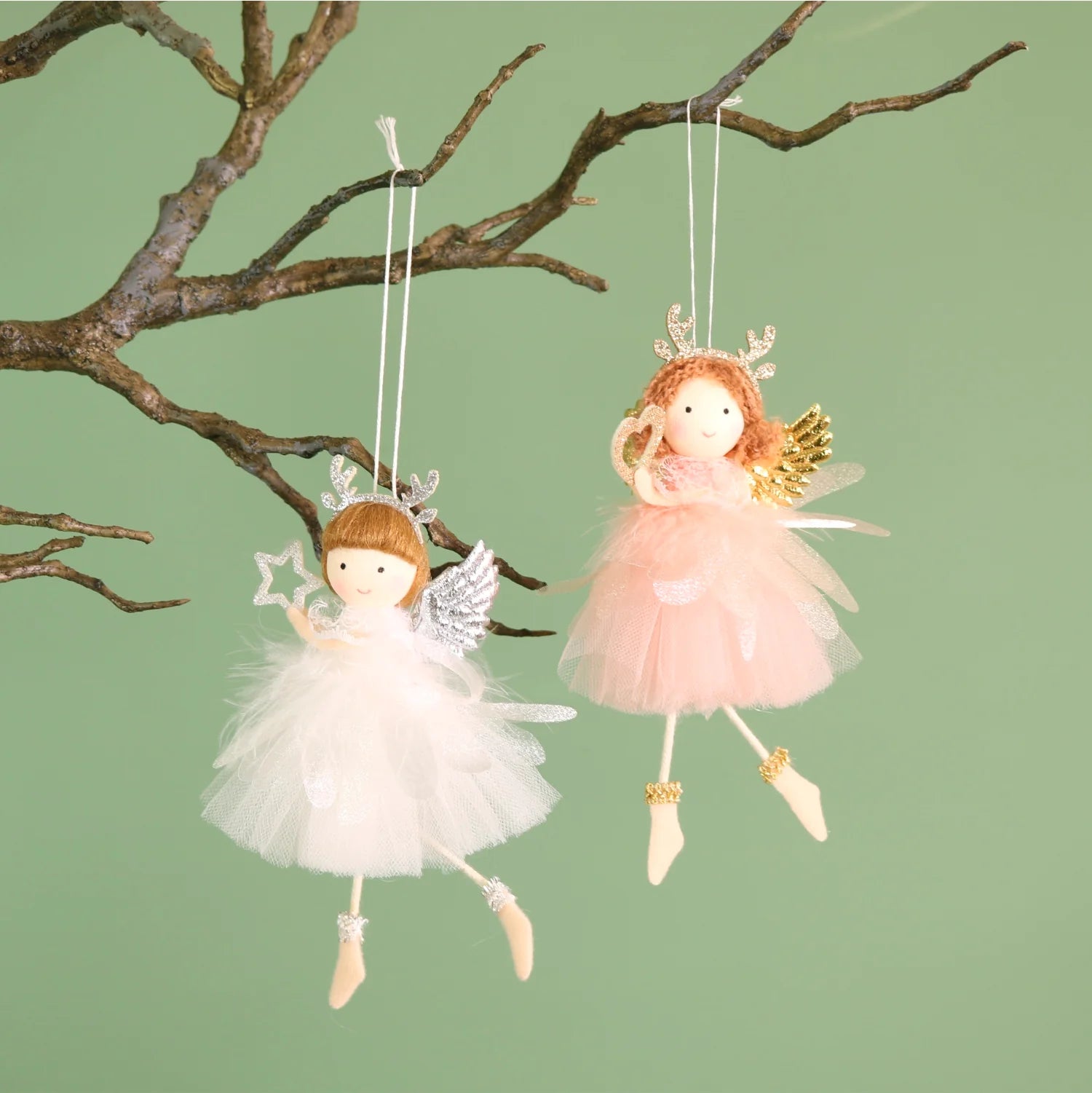 Festive Hanging Fairy No6 - Mimi & Pip