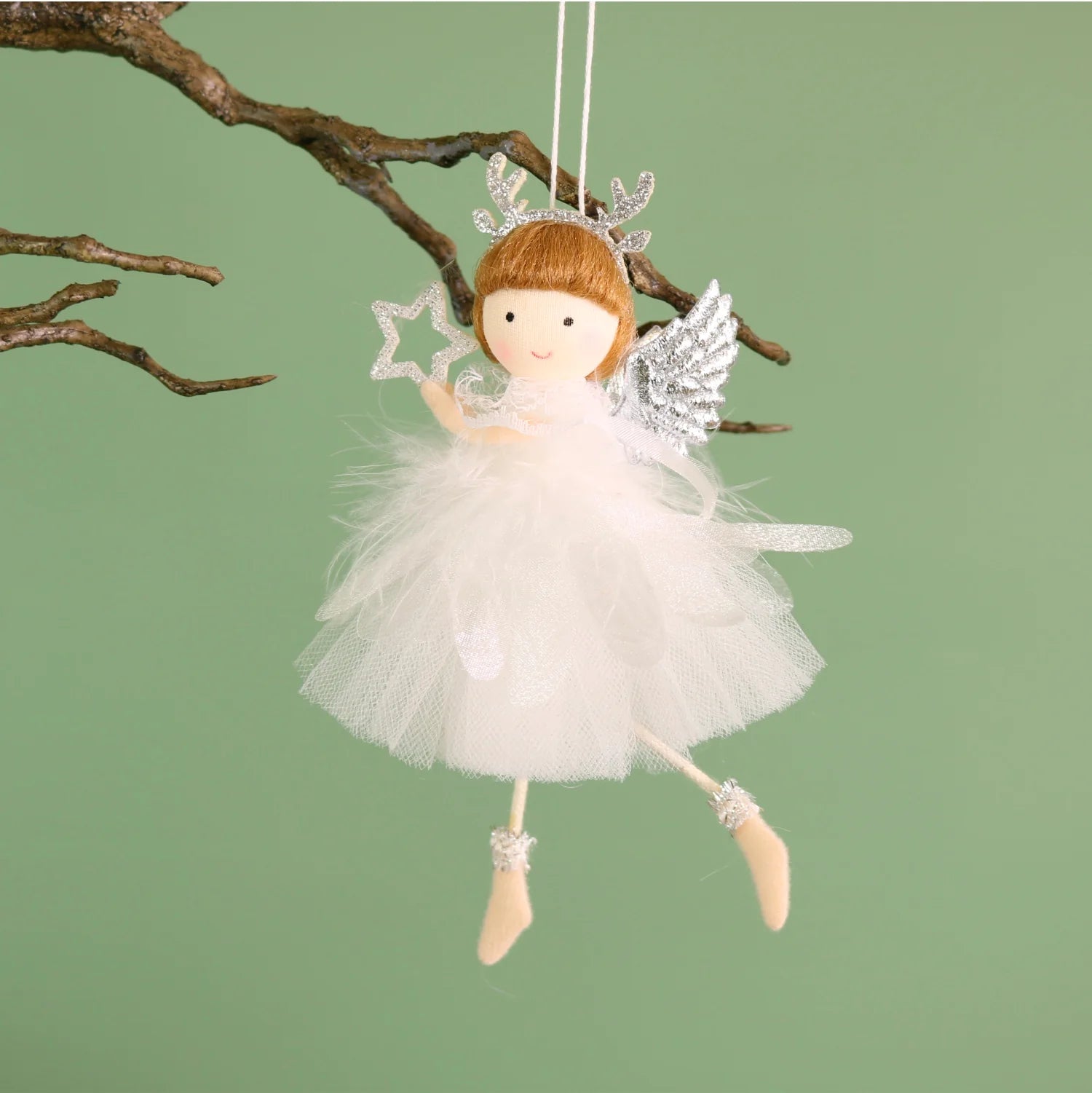 Festive Hanging Fairy No6 - Mimi & Pip