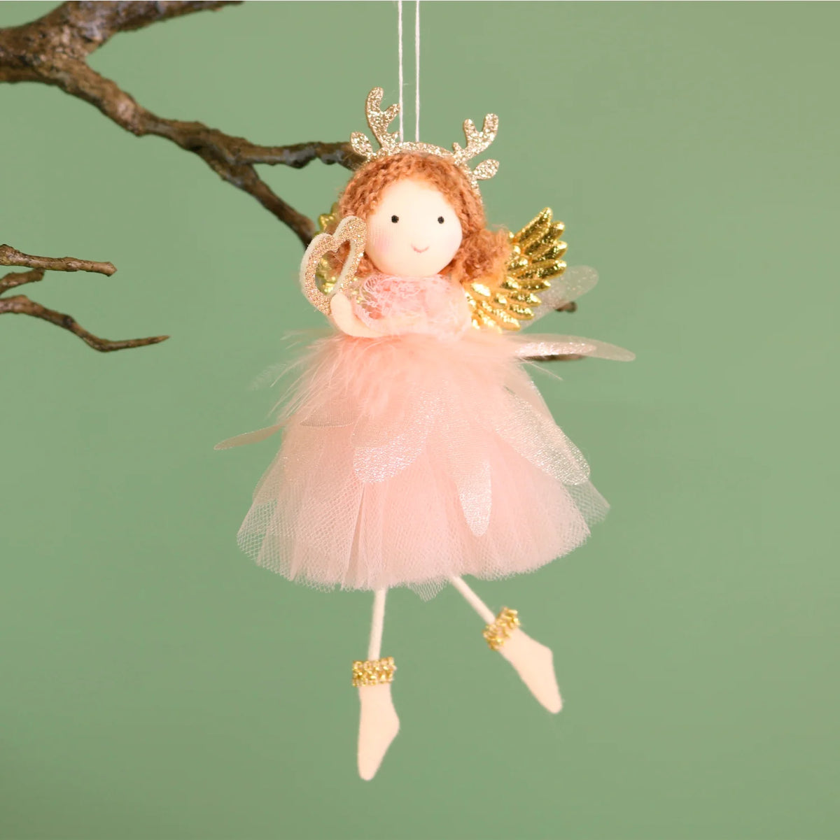 Festive Hanging Fairy No6 - Mimi & Pip