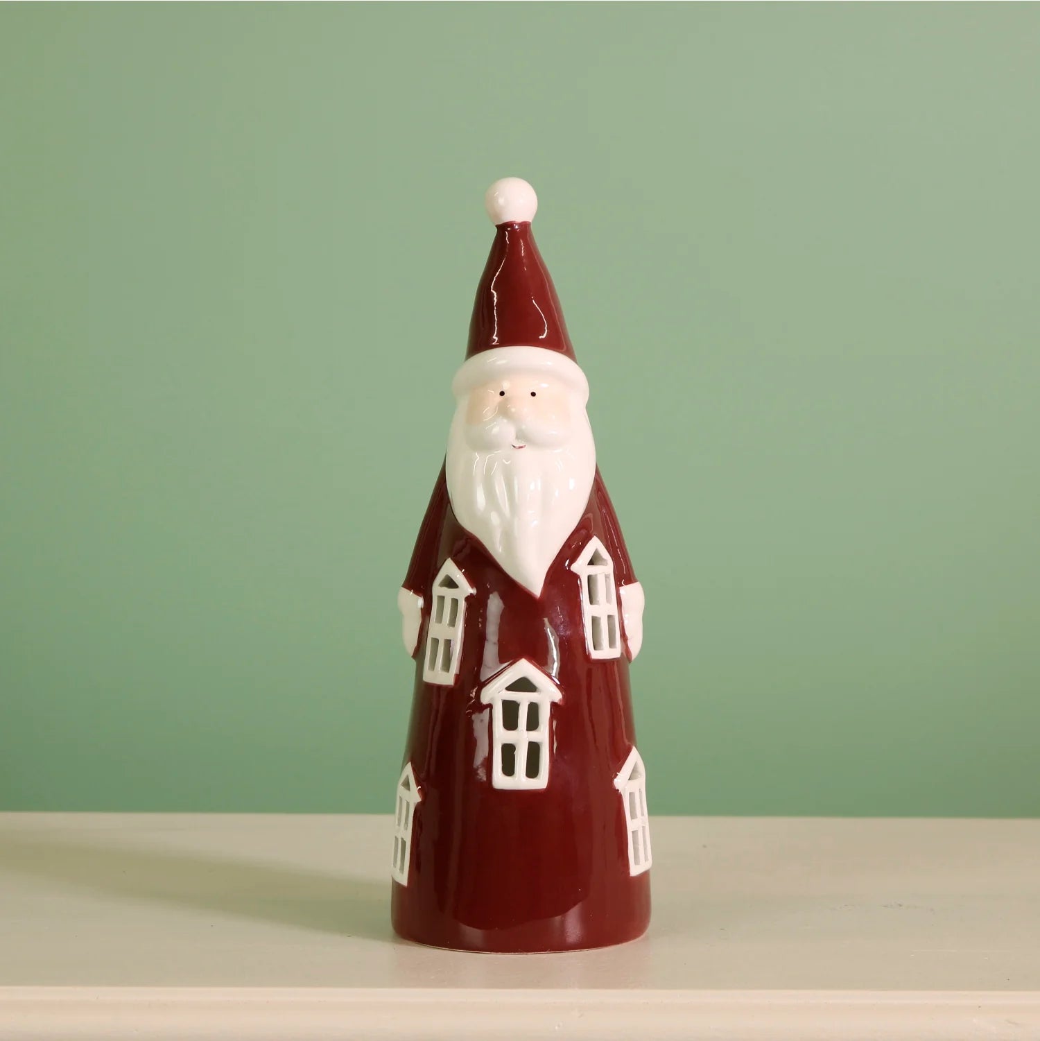 Kris Kringle Ceramic Light Up Ornament