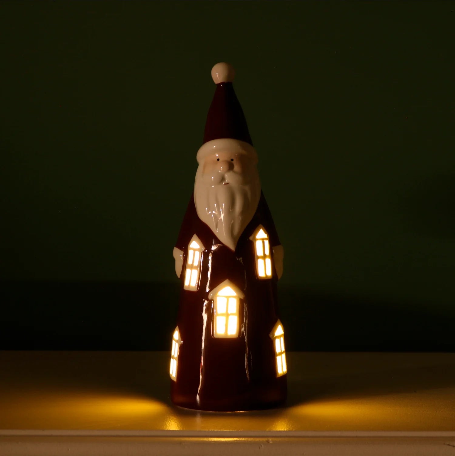 Kris Kringle Ceramic Light Up Ornament
