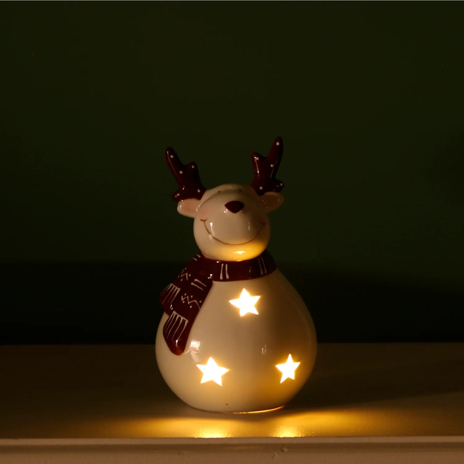 Nutmeg Ceramic Light Up Reindeer
