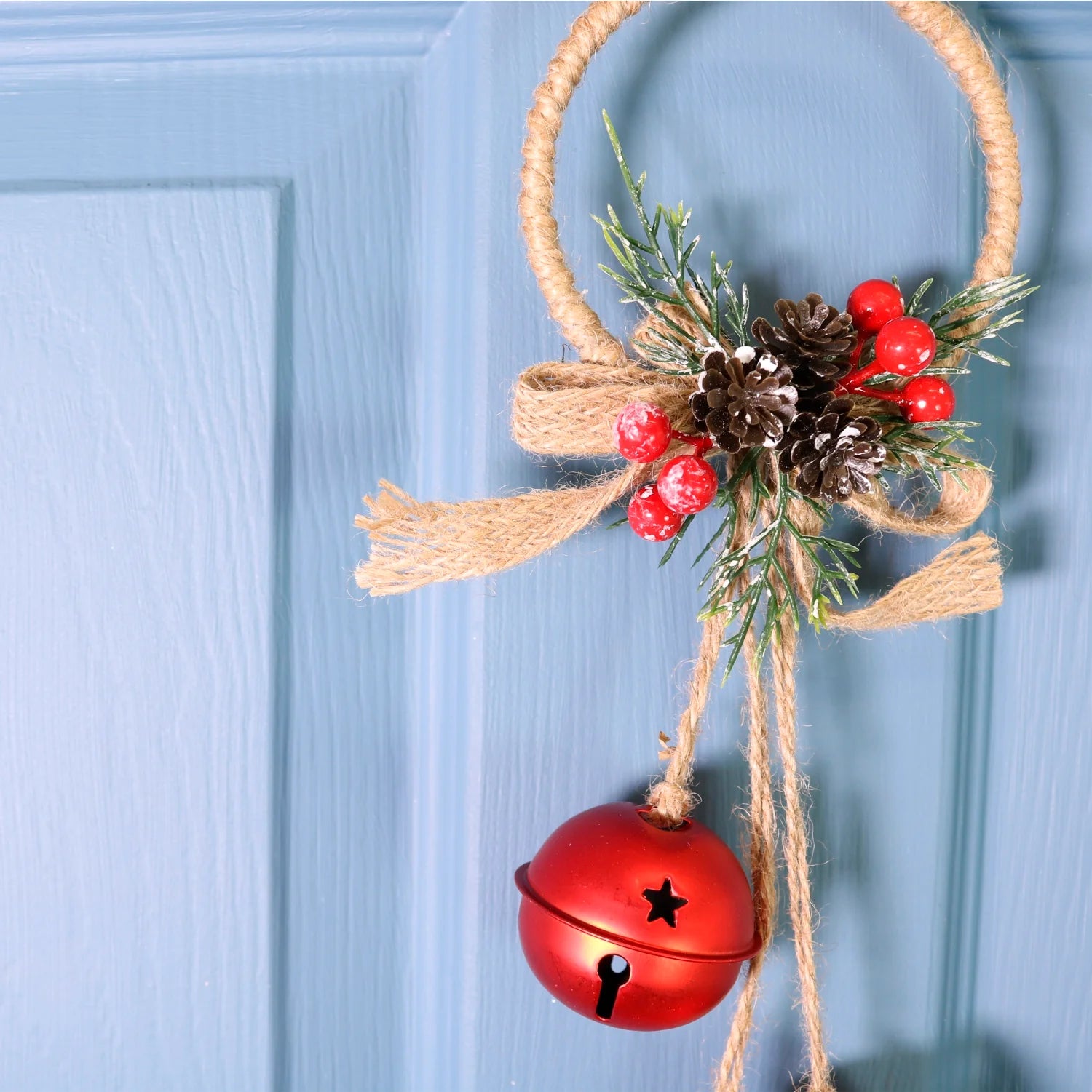 Festive Sleigh Bell Hoop Red