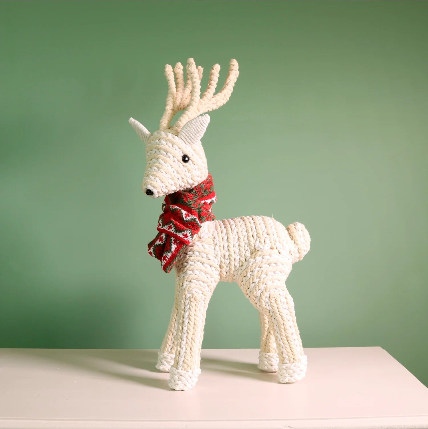 Festive Two Tone Woven Cupod Reindeer
