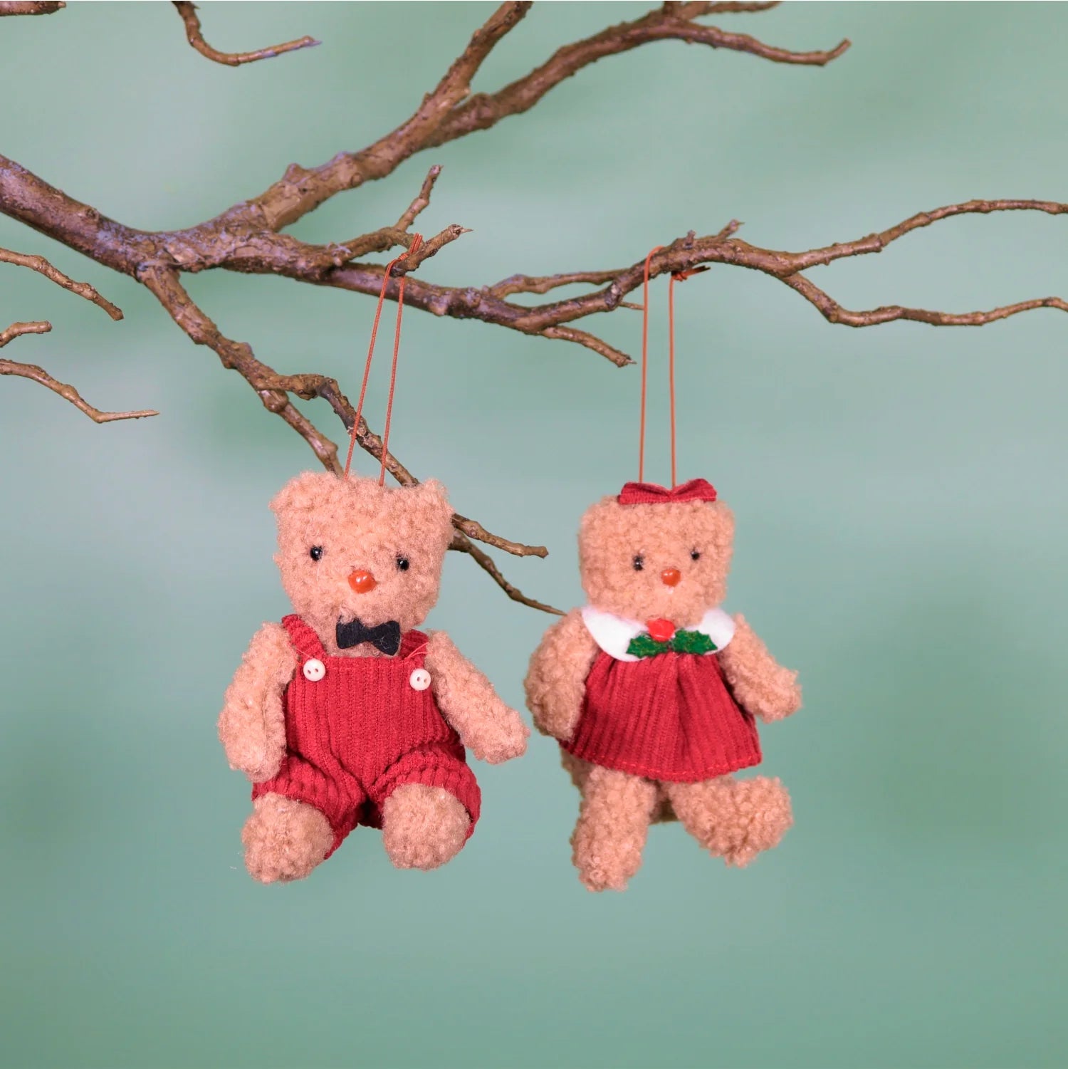 Berry & Button Festive Hanging Bears