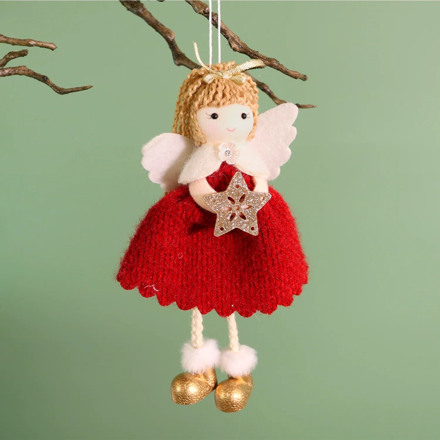 Festive Hanging Fairy No7 - Lulu & Maple