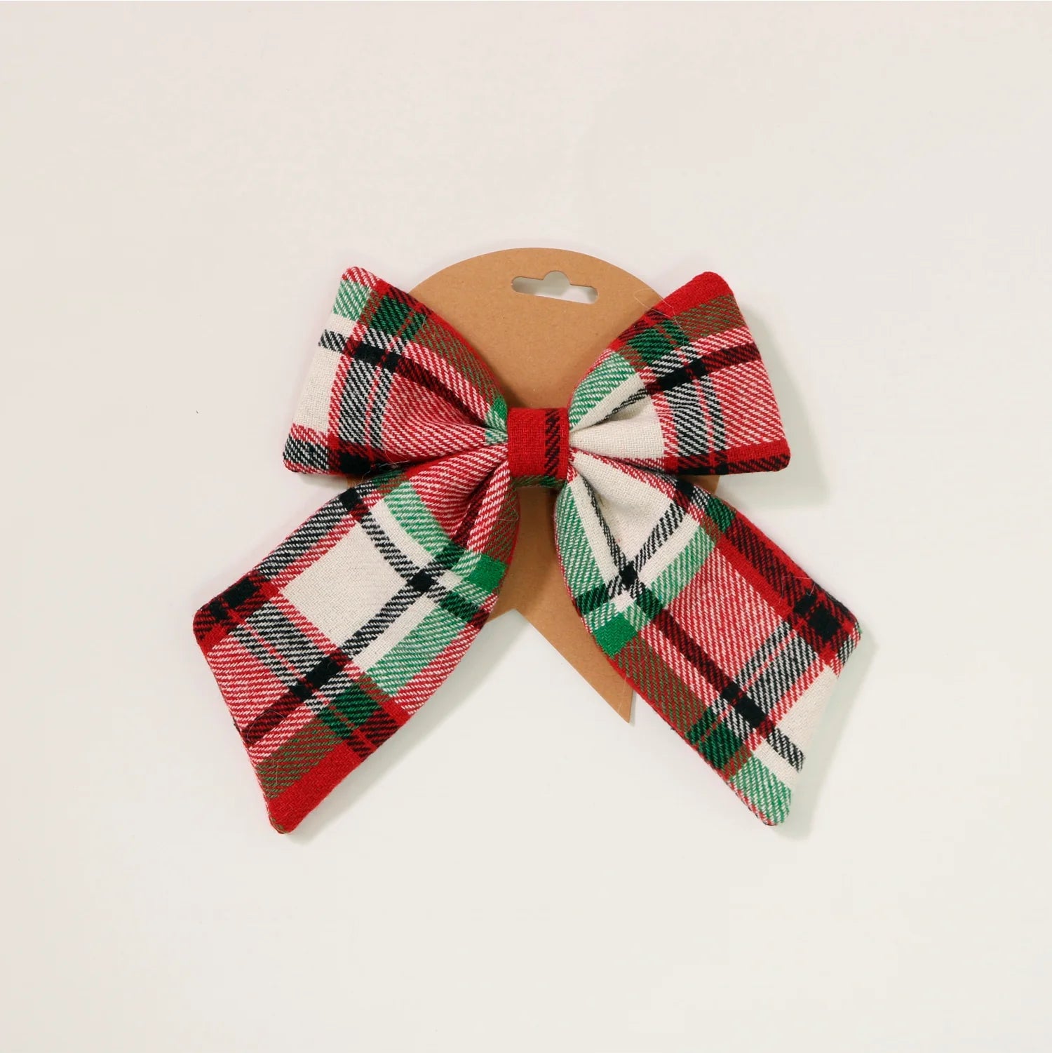 Festive Fleece Tartan Bow - Small