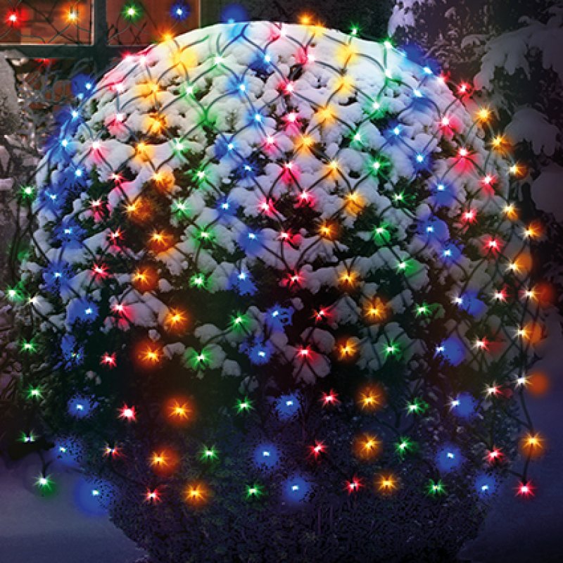 1.75 x 1.2m Multi Action Multi Colour Net with 180 LED