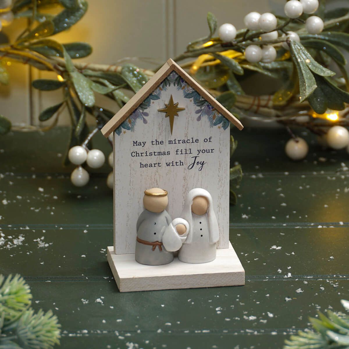 With Love at Christmas, May the Miracle Wood Block