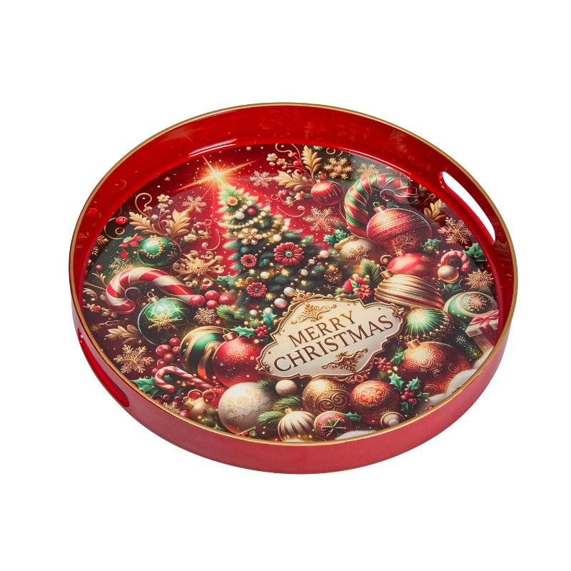 Merry Christmas DecorTray - Round