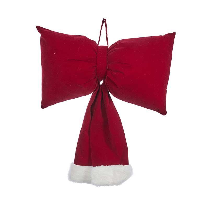 34cm Santa's Bow - Burgundy