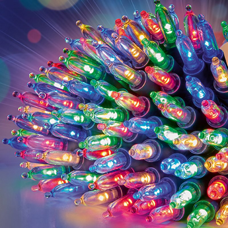300 Multi Action Fairy Cap Light String with Multi Colour LE