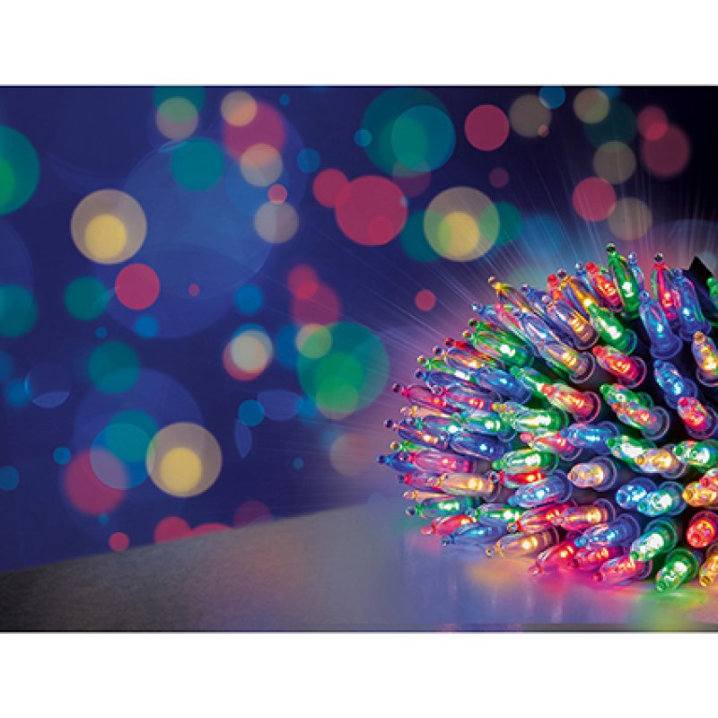 300 Multi Action Fairy Cap Light String with Multi Colour LE