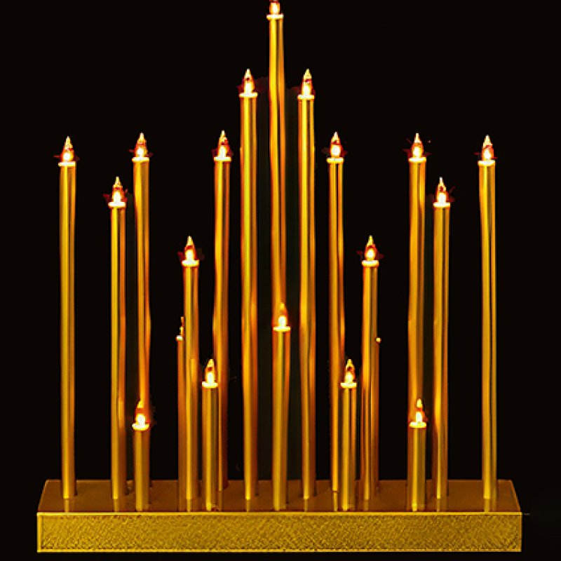 33cm Gold Candle Bridge with 20 LED