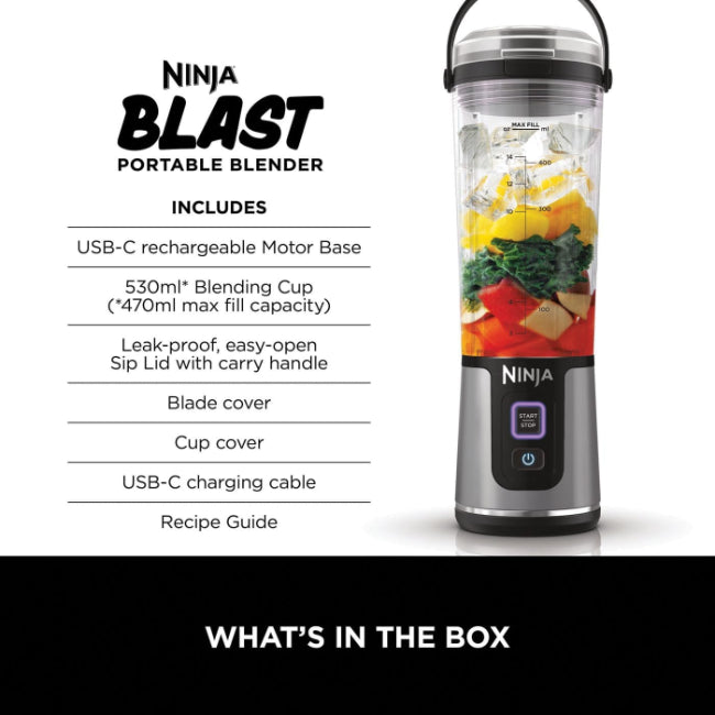 Ninja Blast Cordless Portable Blender | Black | BC151UKBK